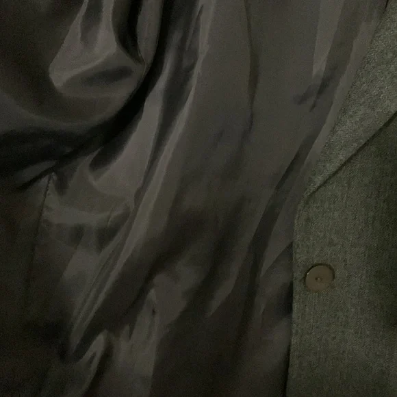 Sag Harbor 100% Wool Heathers Charcoal One Button Blazer Jacket Size 14 - Picture 5 of 5